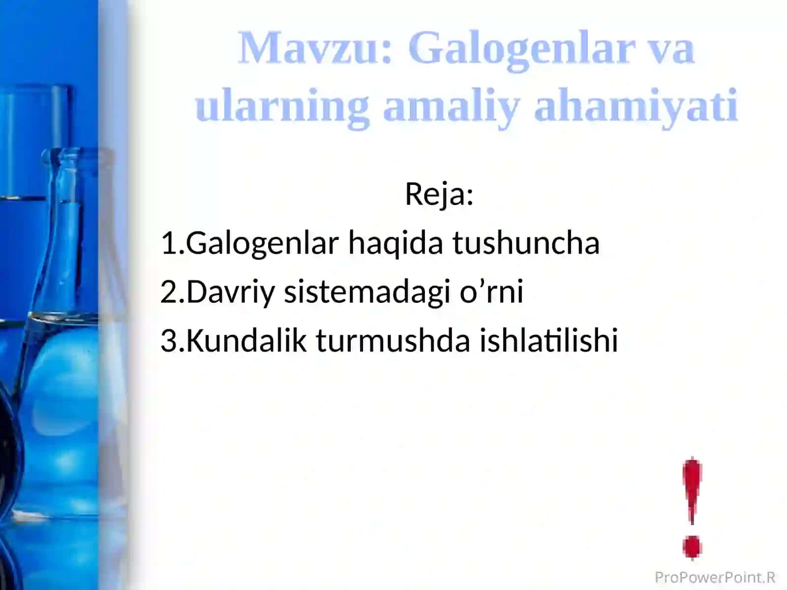 Galogenlar vaularning amaliyahamiyati 2