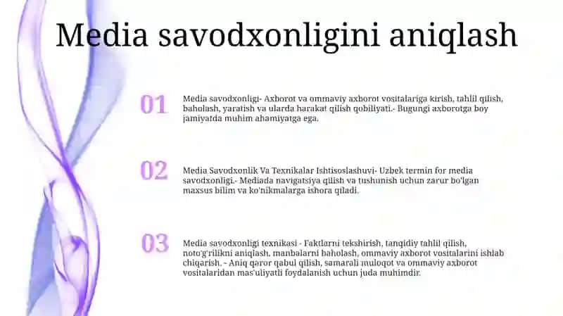 Media Savodxonlik Va Texnikalar Ishtisoslashuvi 2