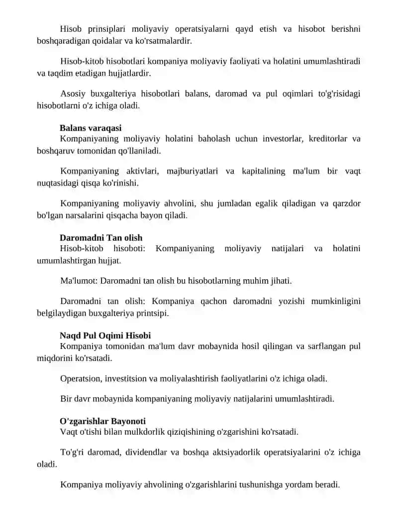 Moliyaviy hisobotlar 2