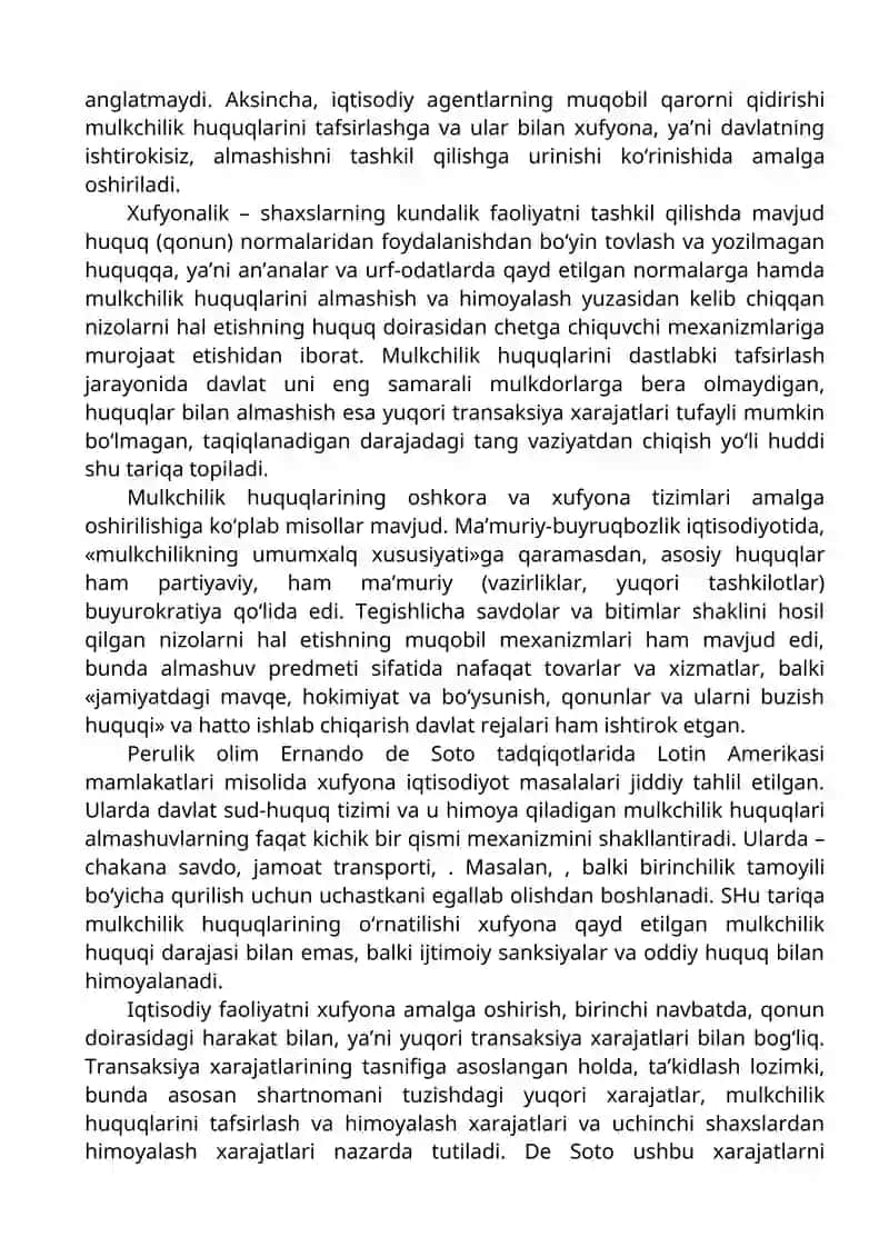 Xufyona iqtisodiyot 2