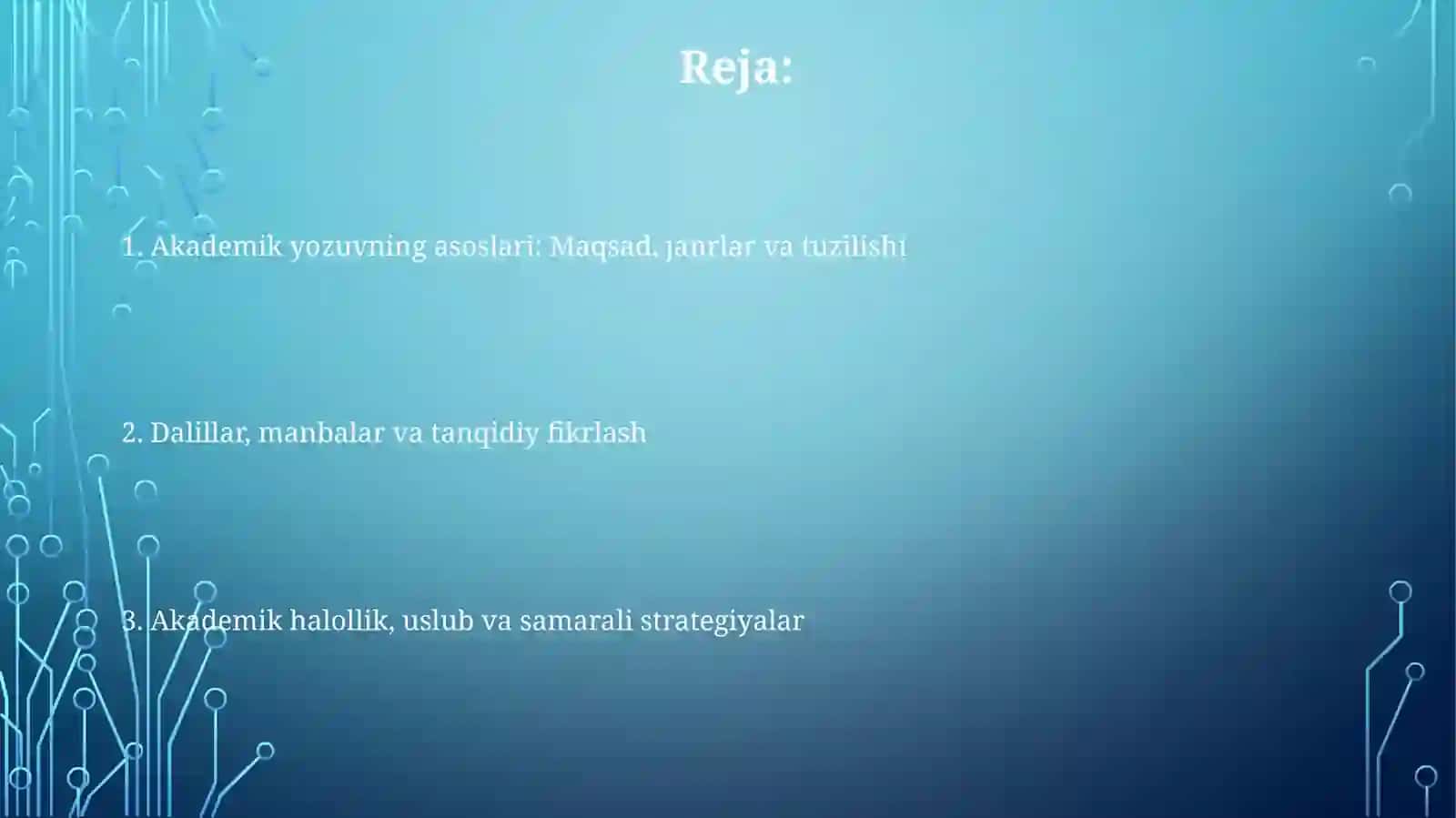Akademik yozuvning asoslari 2