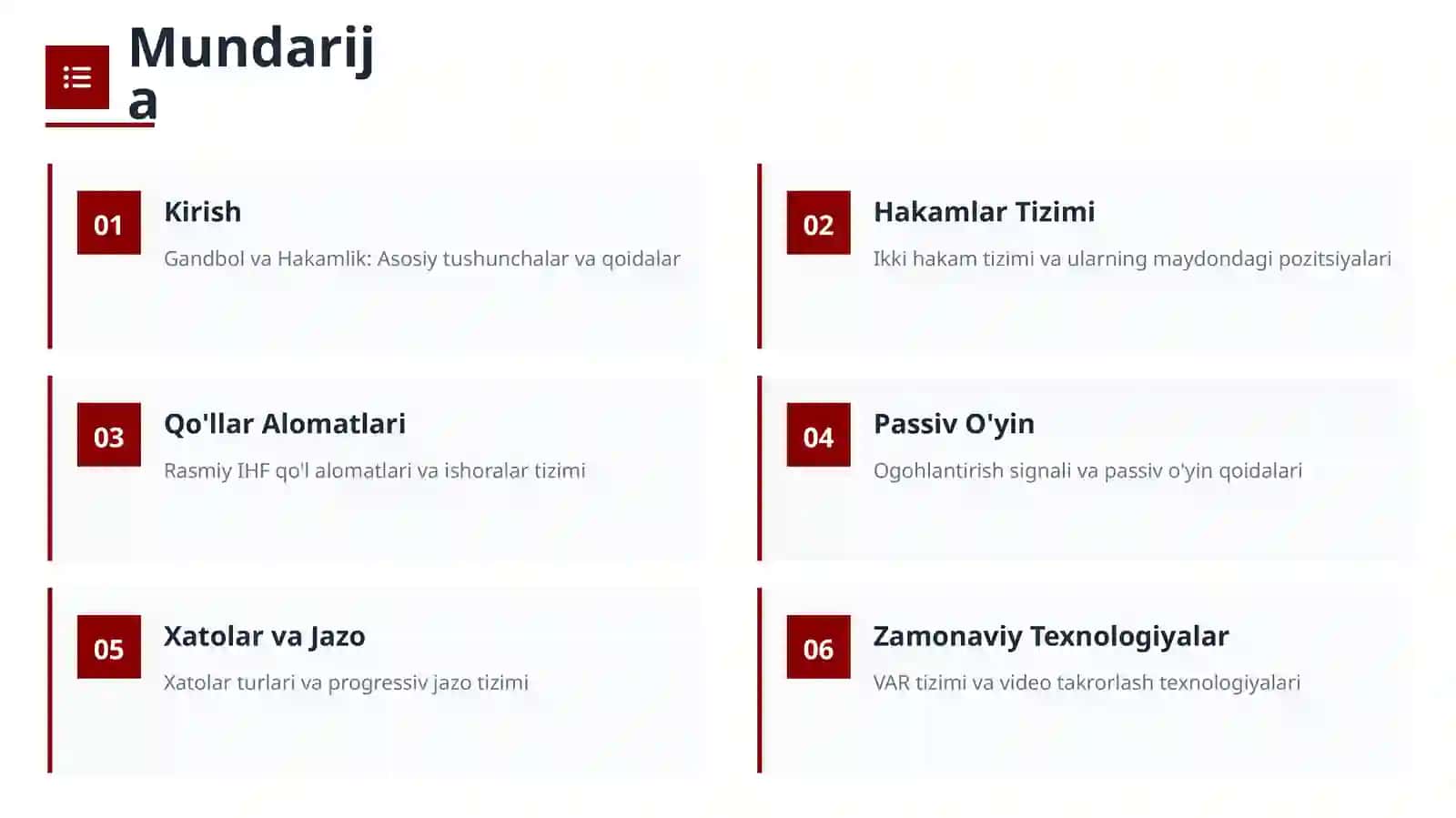 Gandbol Sportida Hakamlik Qilish Usullari 2