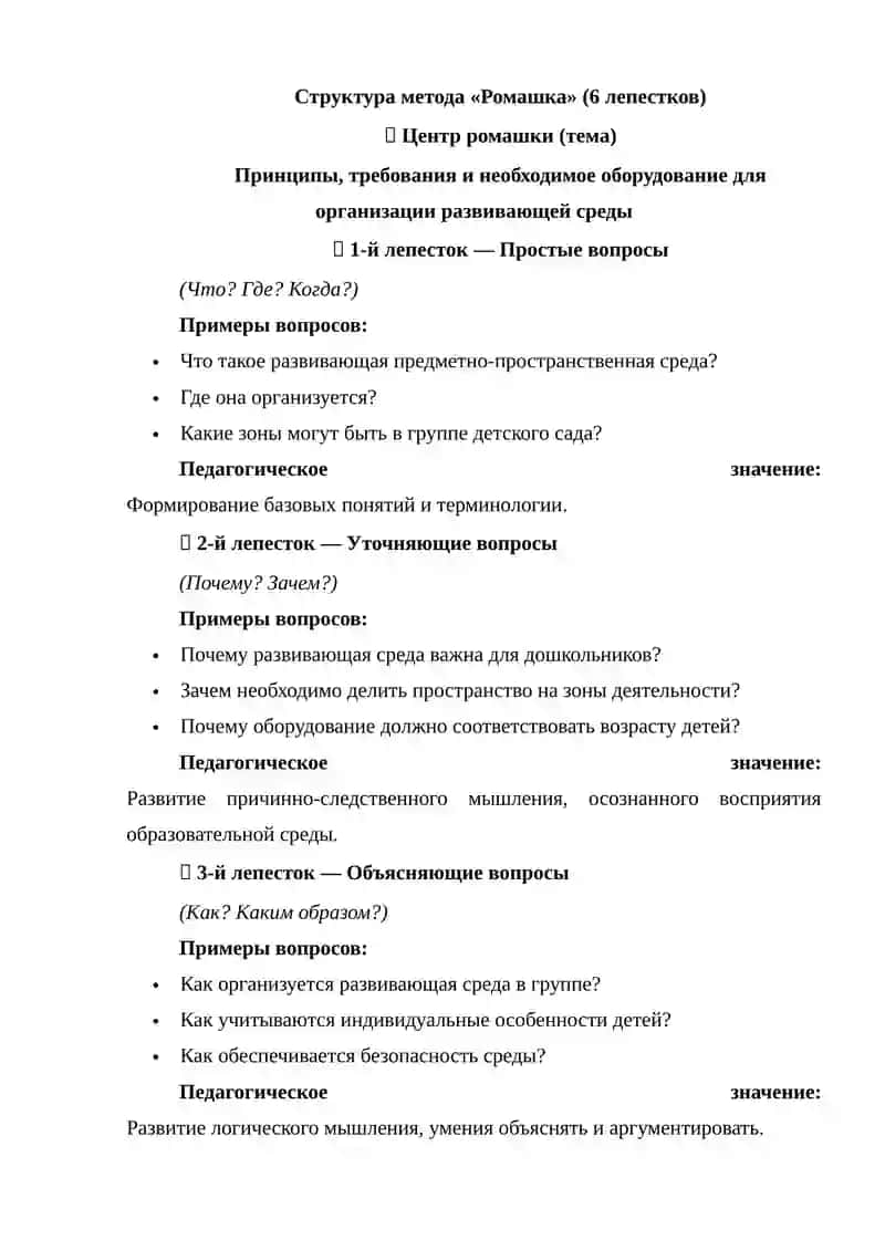 Метод «Ромашка» 2