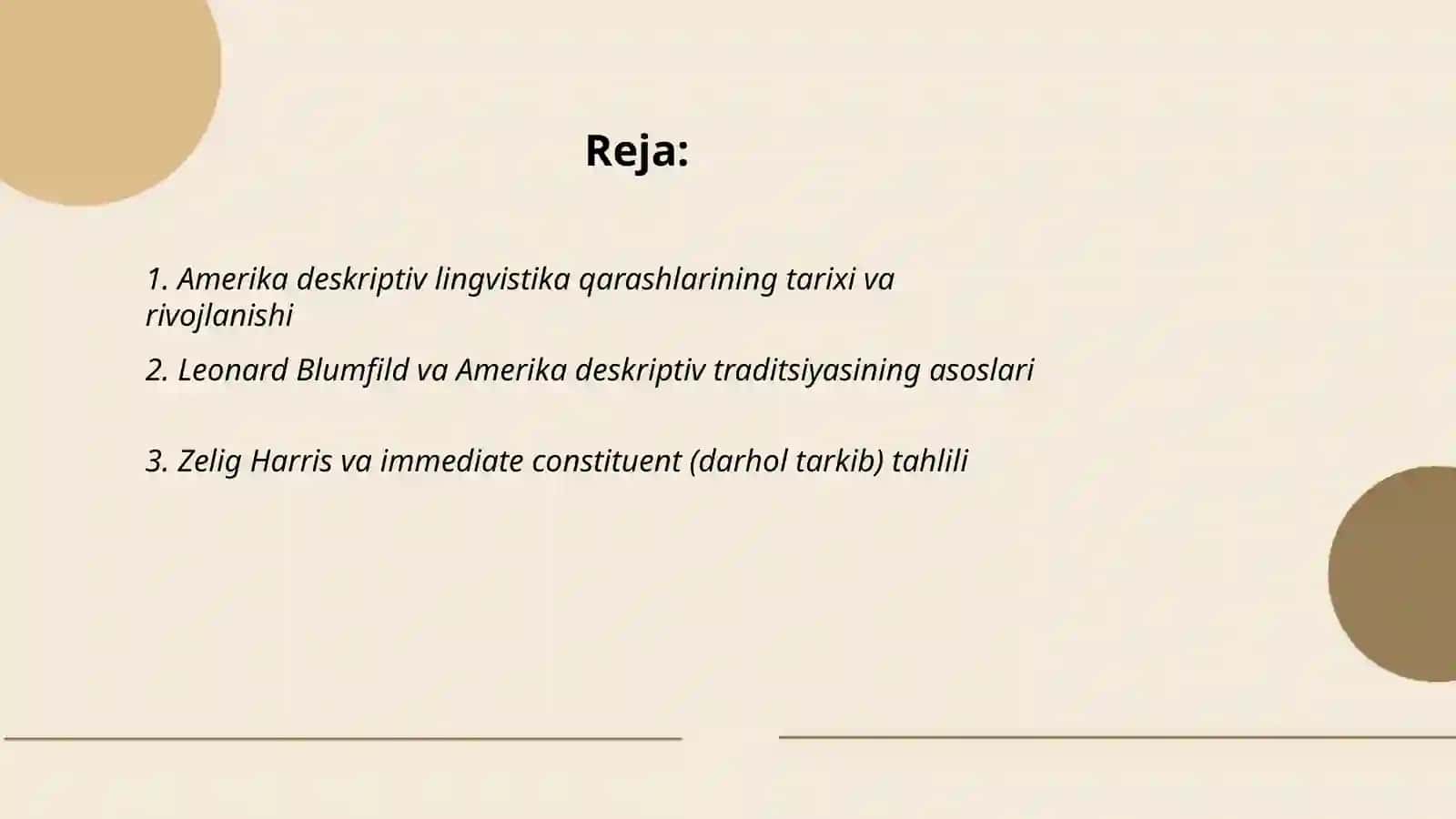 Amerika deskriptiv lingvistika qarashlari 2