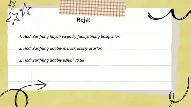 Hodi Zarif ijodiy faoliyati 2