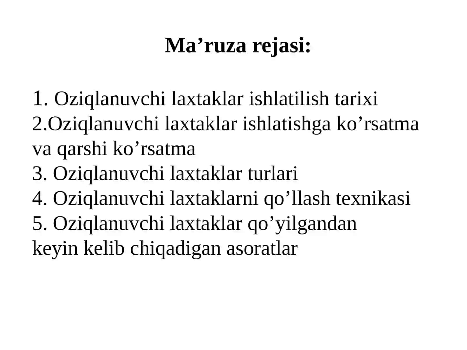 OZIQLANUVCHI OYOQCHALI LAXTAKLAR  YORDAMIDA PLASTIKA QILISH 2