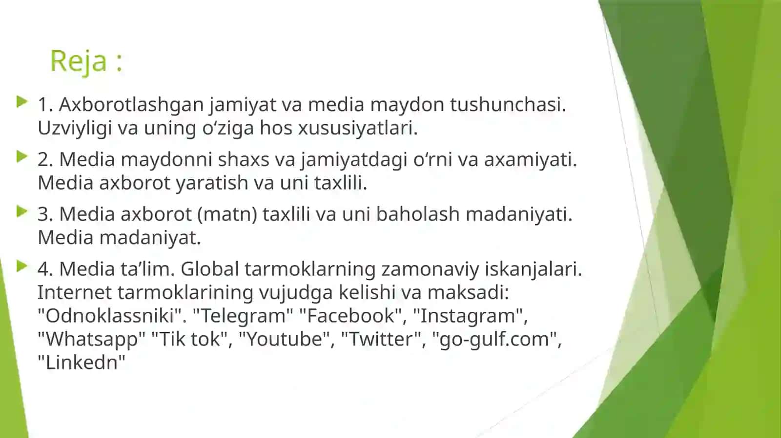 Media maydon tuzilishi va ta’siri 2