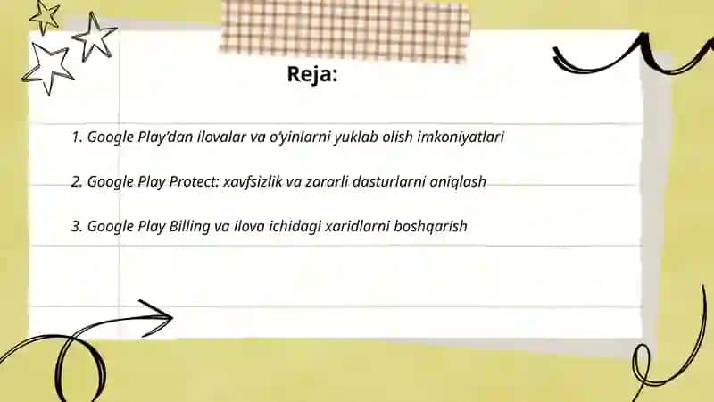 Google Play hizmati imkoniyatlari 2