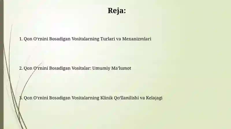 Qon O'rnini Bosadigan Vositalar 2