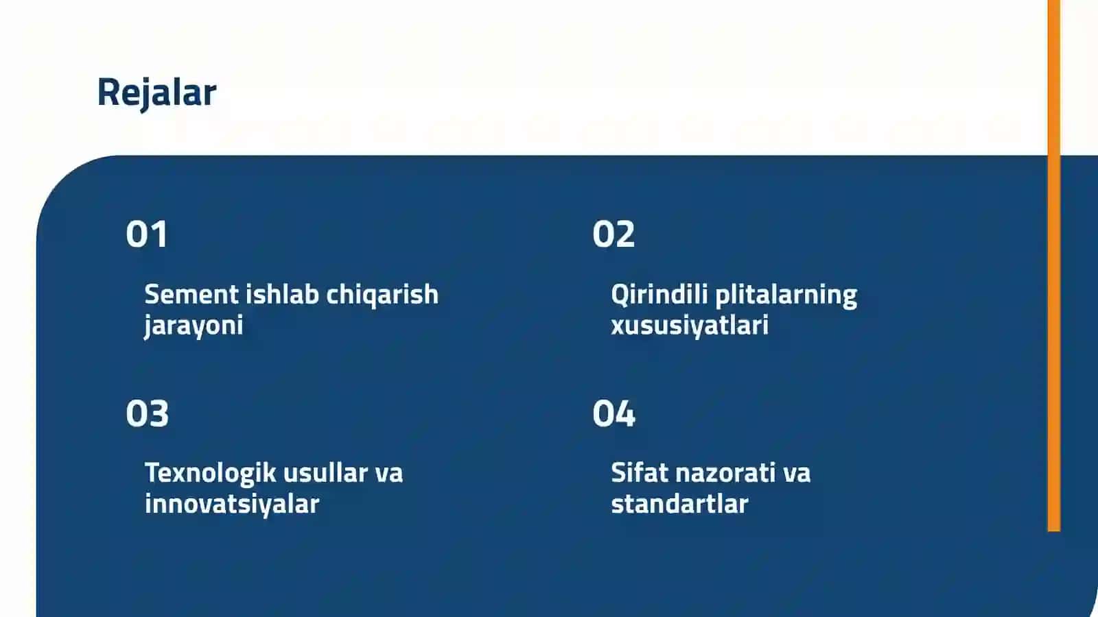 Sement - qirindili plitalar ishlab chiqarish texnologiyasi 2