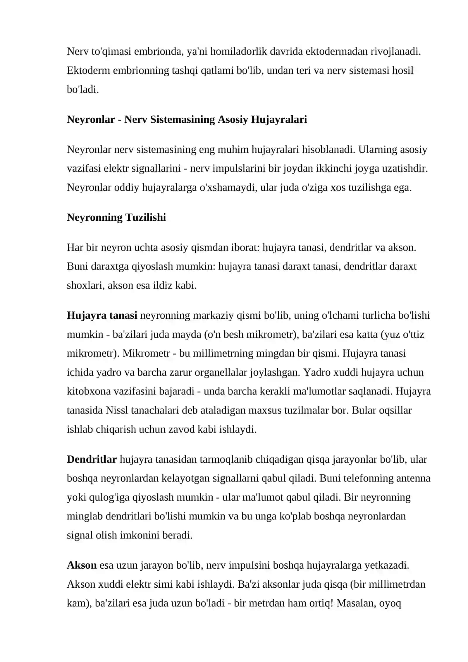 Nerv Sistemasining Gistologik Tuzilishi 2