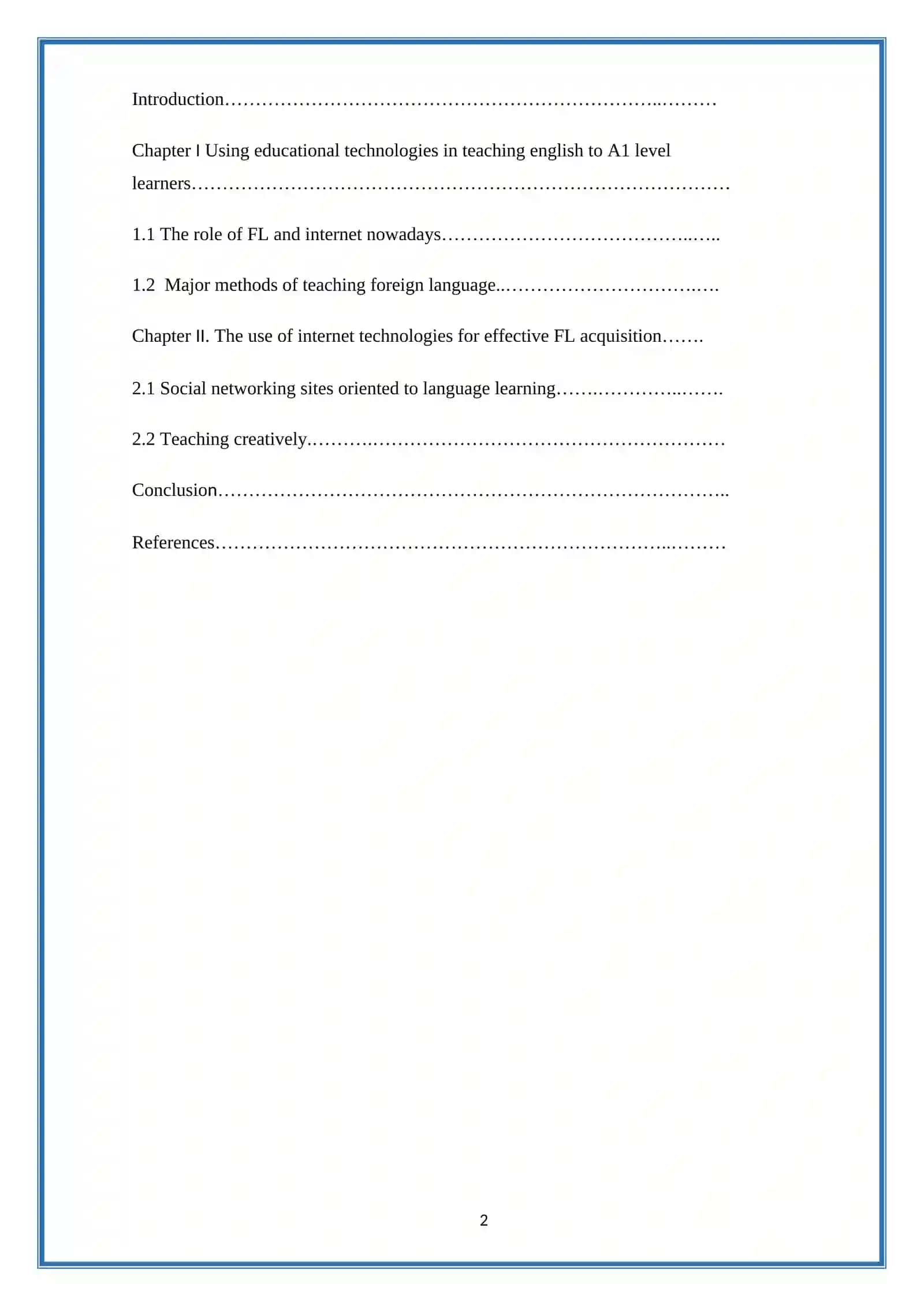 Using educational technologies in teaching english to A1 level learners 2