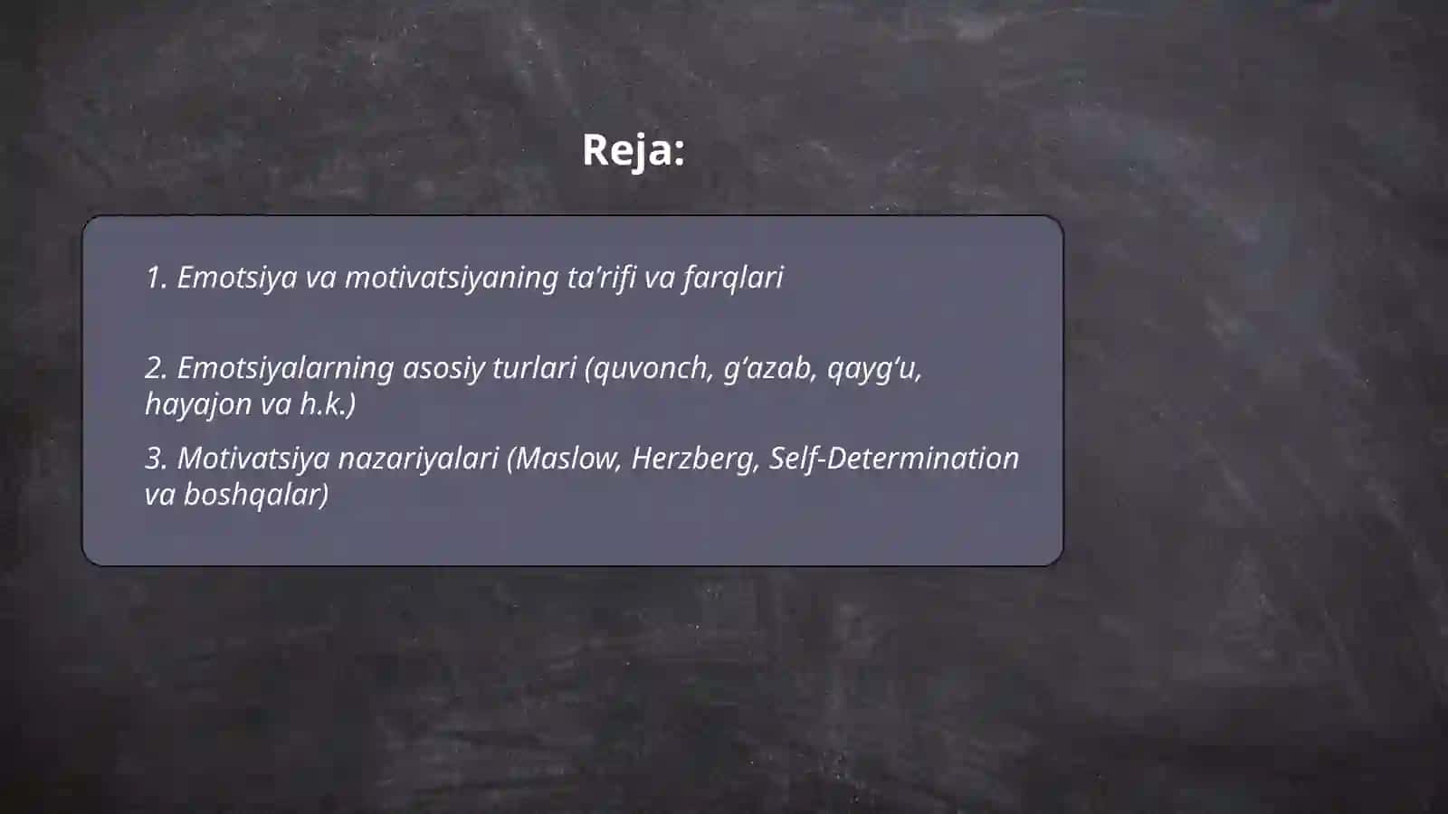 Emotsiya va motivatsiya 2