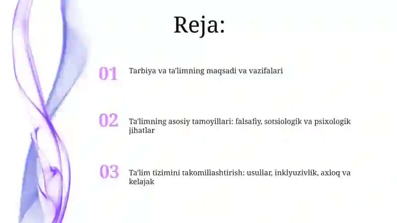 Ta'limning maqsadi va vazifalari 2
