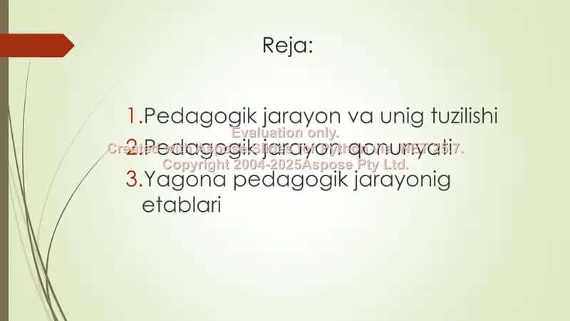 Yaxlit pedagogik jarayon 2