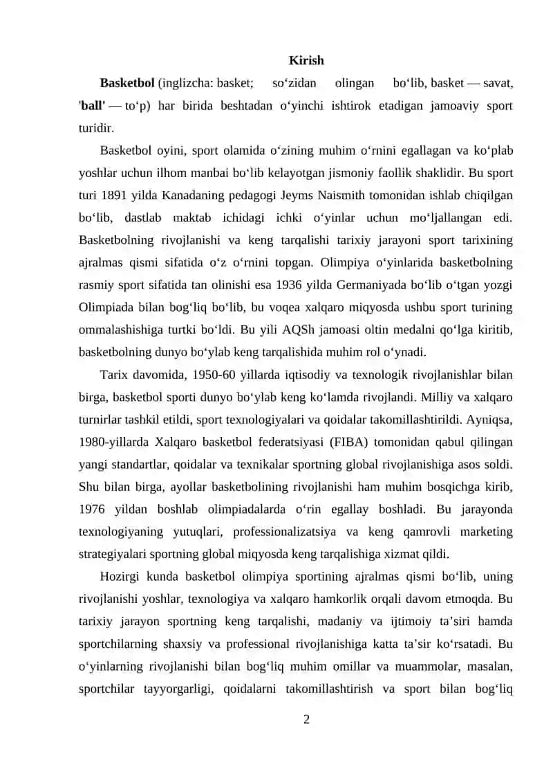 Basketbol O'yining Olimpiya O'yinlarida Rivojlanish Tarixi 2