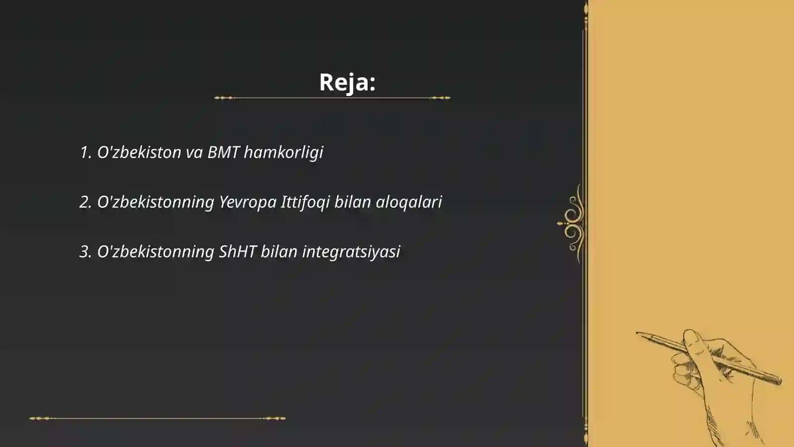 O'zbekistonning xalqaro tashkilotlar bilan hamkorlik aloqalari 2