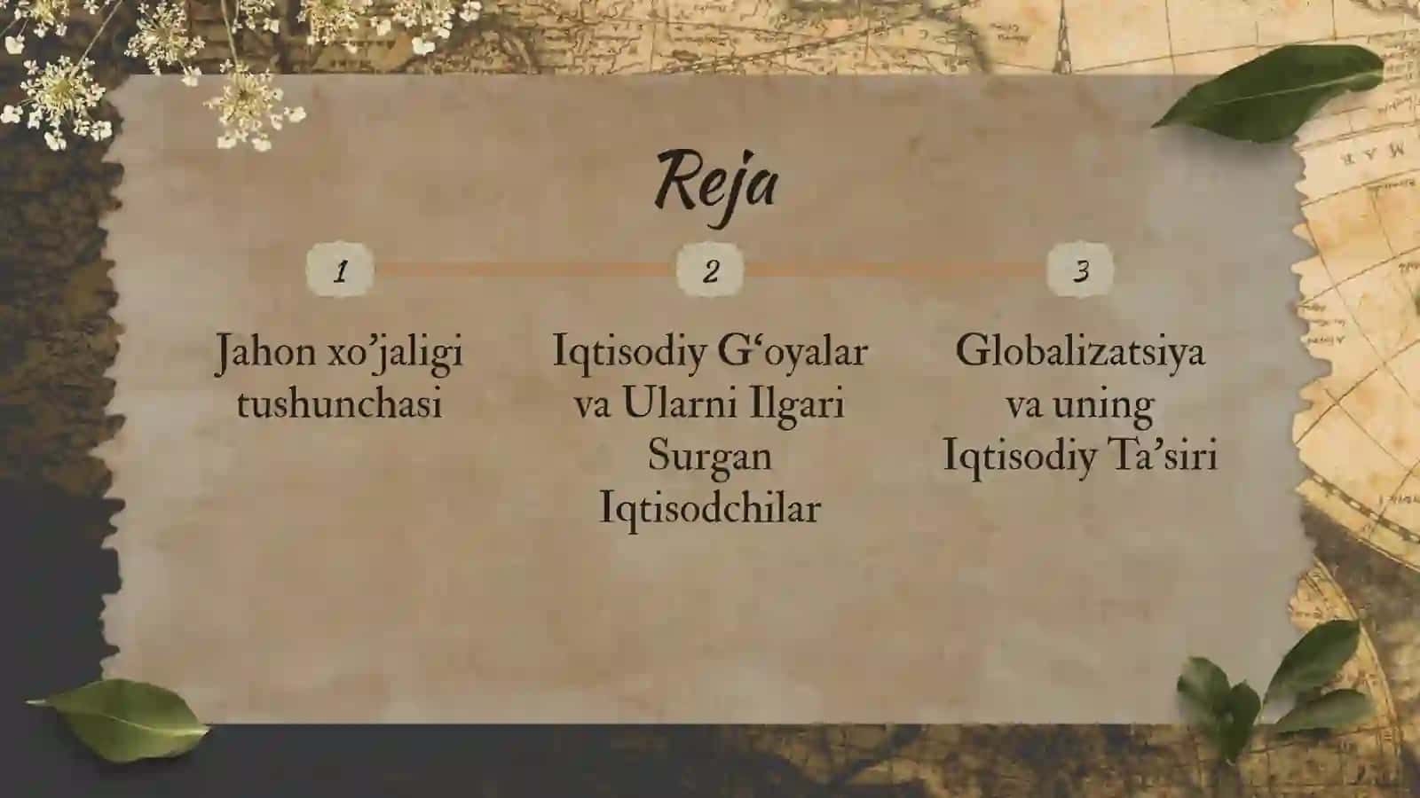 Jahon xo‘jaligi Tushunchasi 2