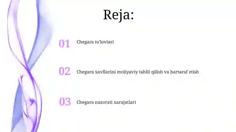 Chegara to'lovlari 2