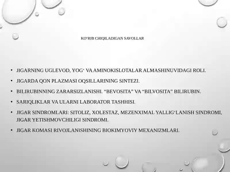 Jigar biokimyosi 2
