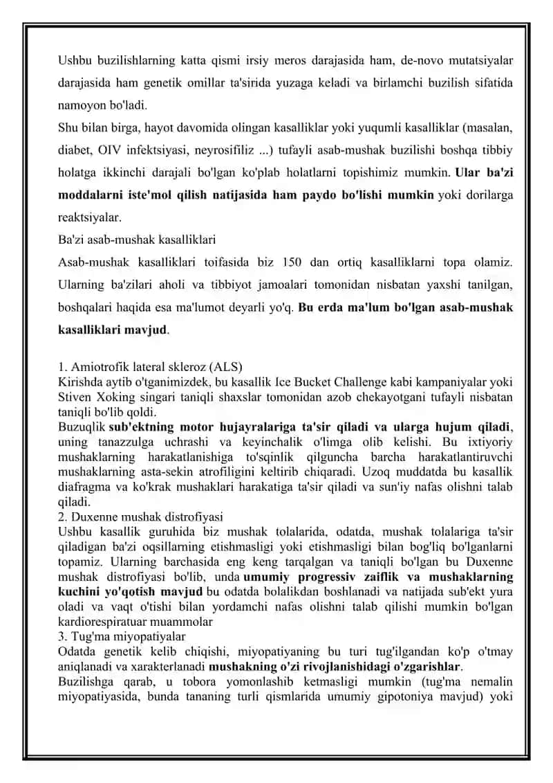 Nerv Mushak Distrofiyalari - Miopatiyalar (Dyushen, Erba Rota, Landuzi Djerina, Bekker) 2