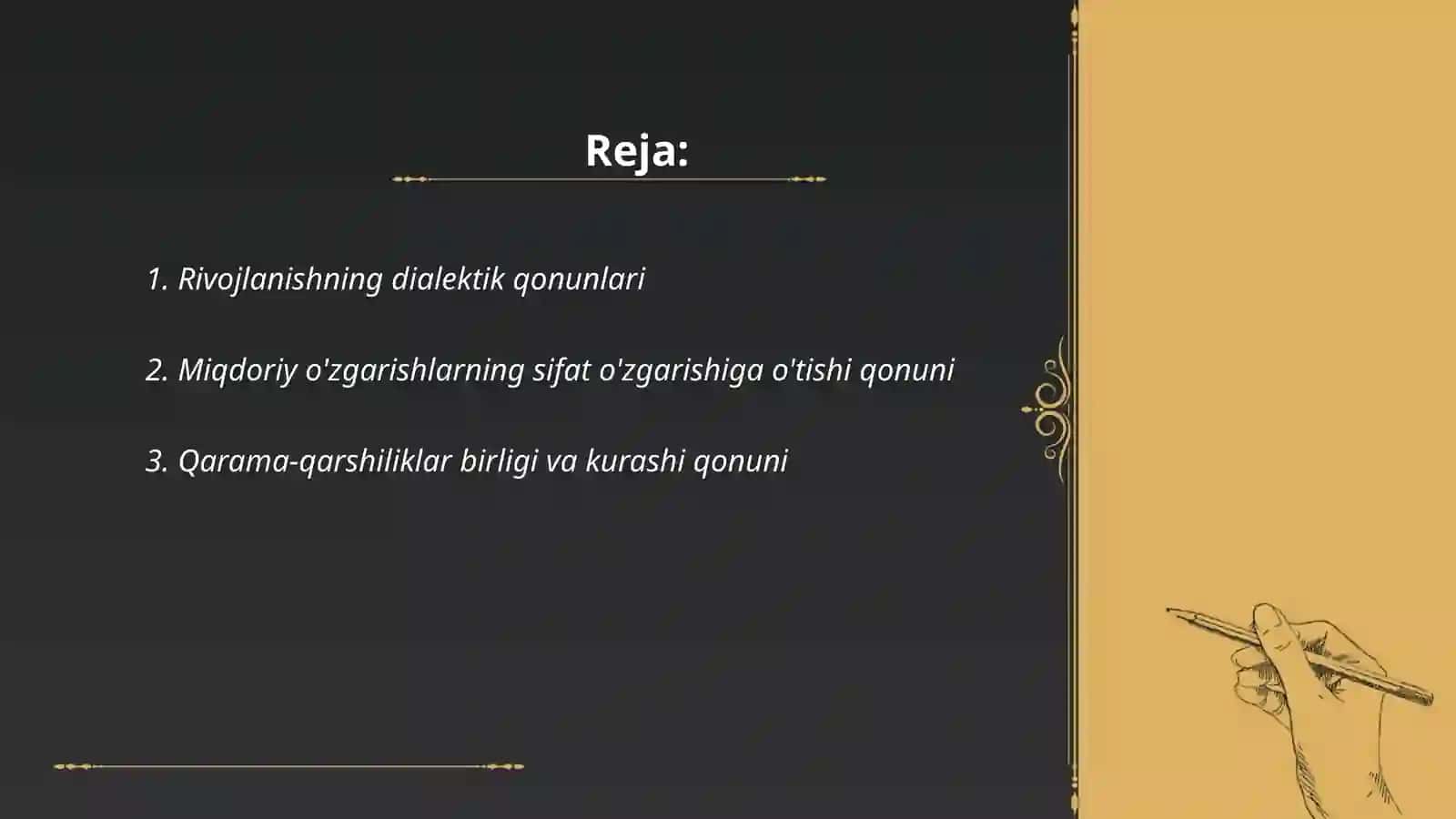 Rivojlanishning asosiy qonunlari 2