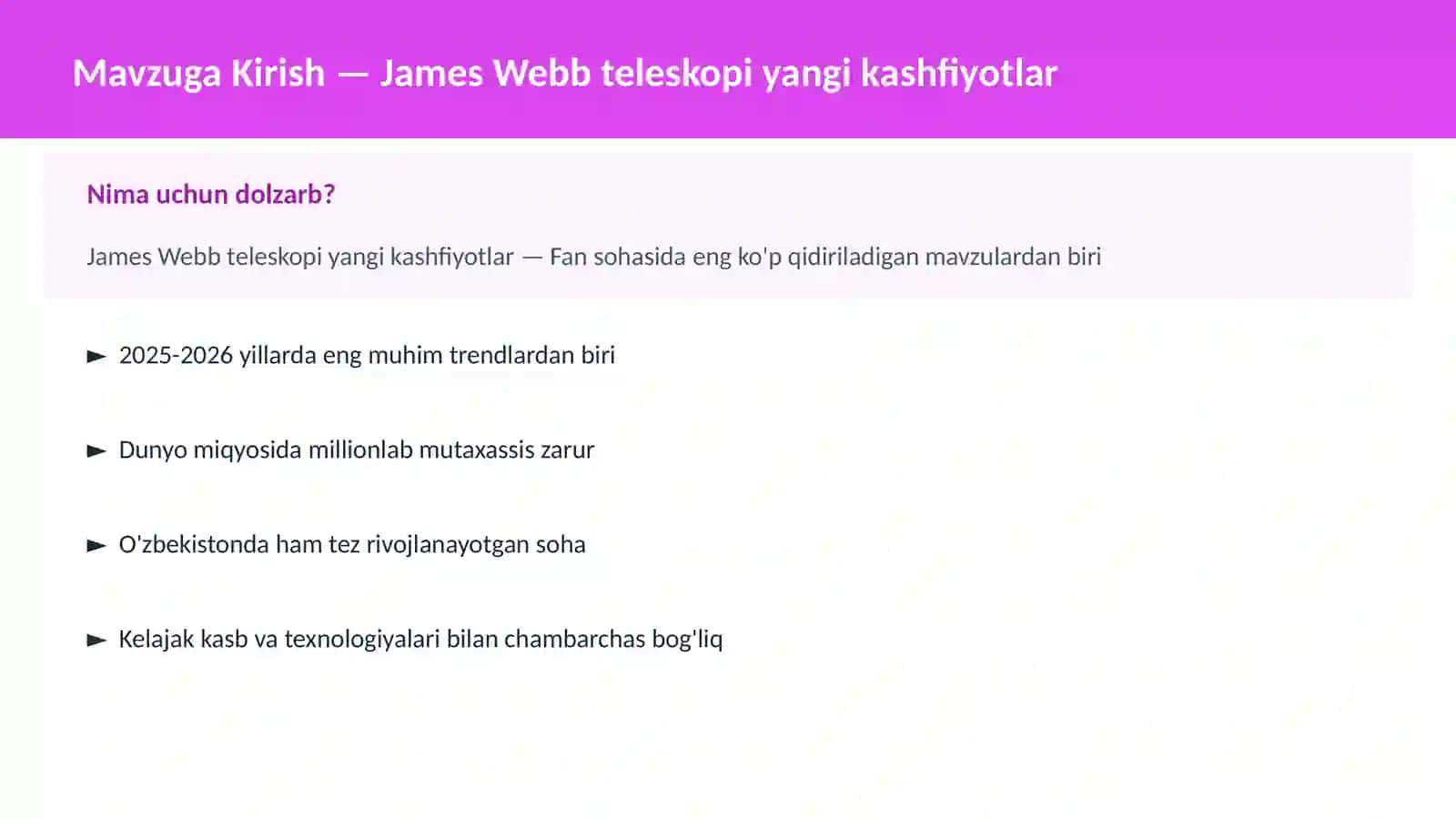 James Webb teleskopi yangi kashfiyotlar 2