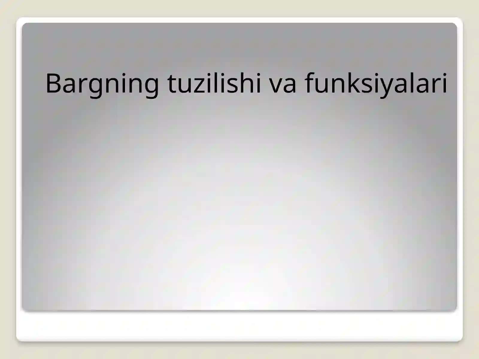 Biologiya fanidan Mustaqil ish 2