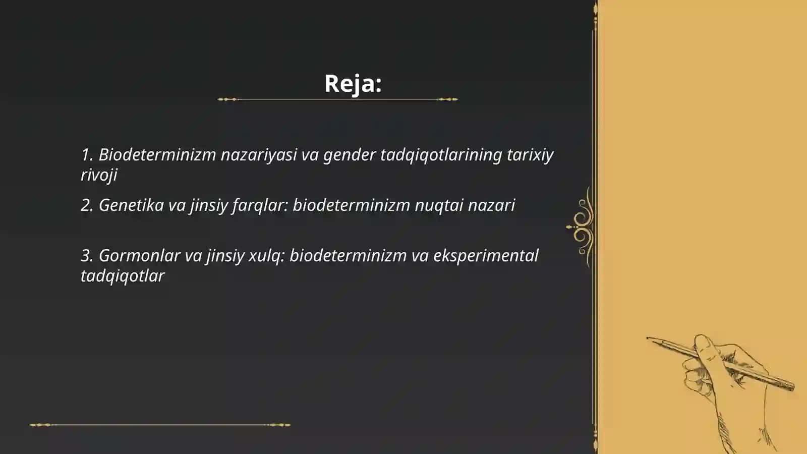 GENDER TADQIQOTLARIDA BIODETERMINIZM 2