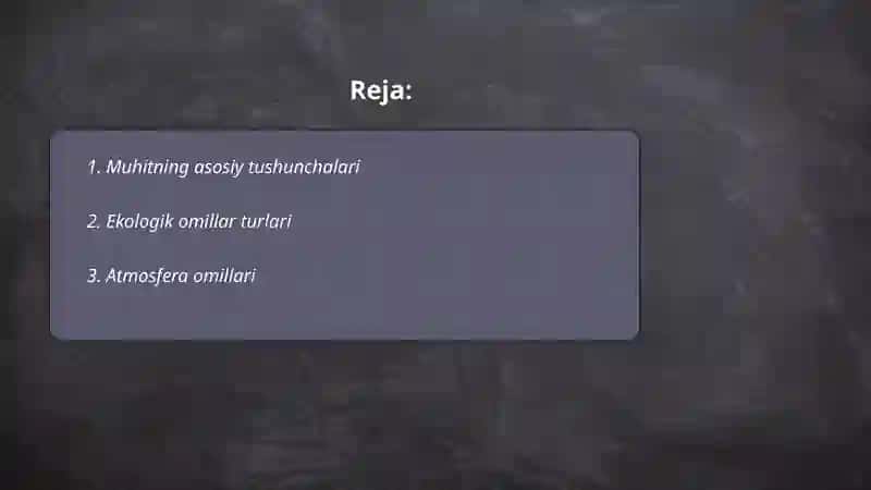 Muhit va ekologik omillar 2