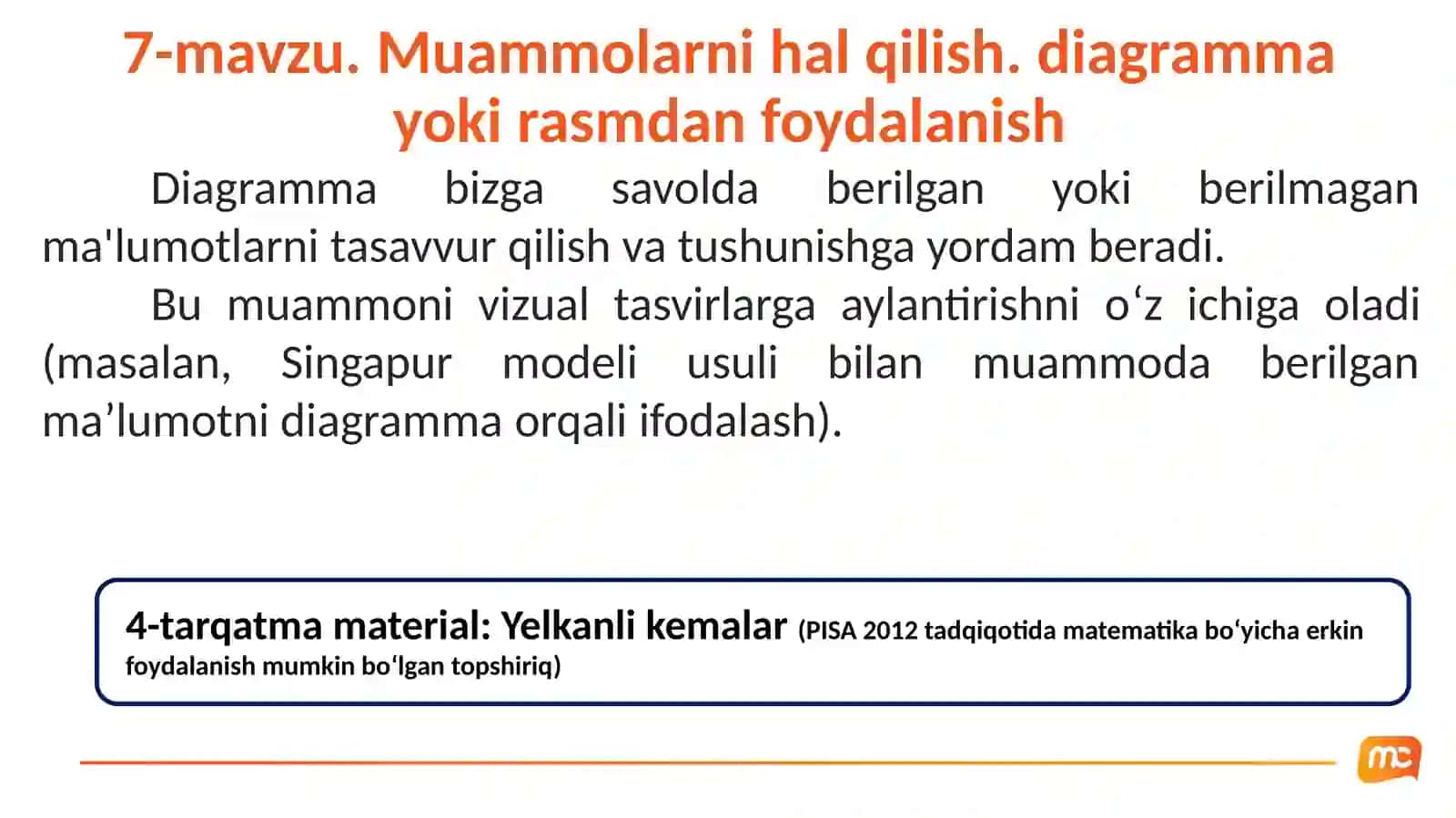 Matematik jarayon ko‘nikmalari va muammolarni hal qilish 2