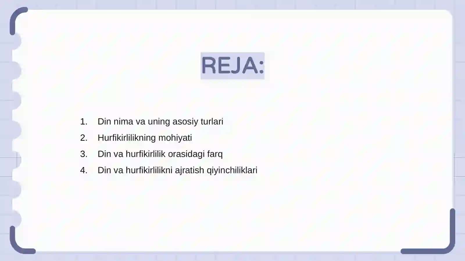 Din va hurfikirlilik 2