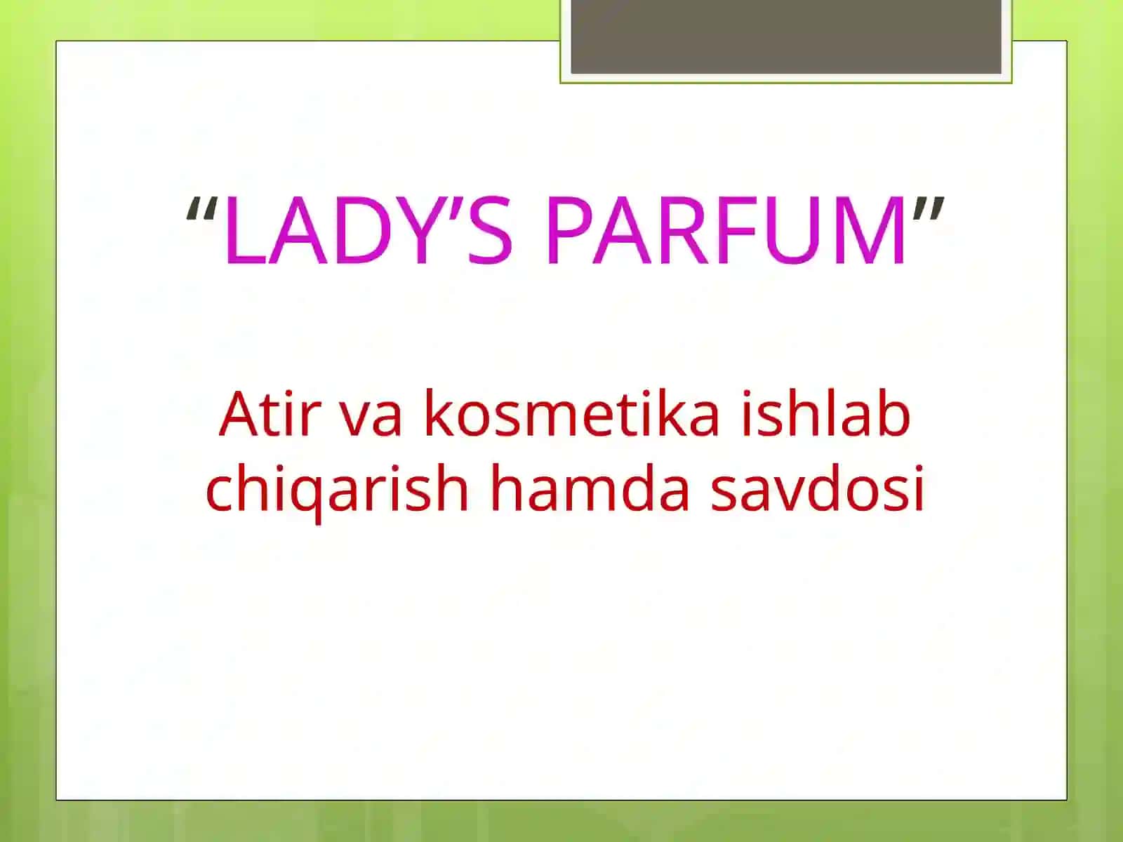 LADY'S PARFUM 2