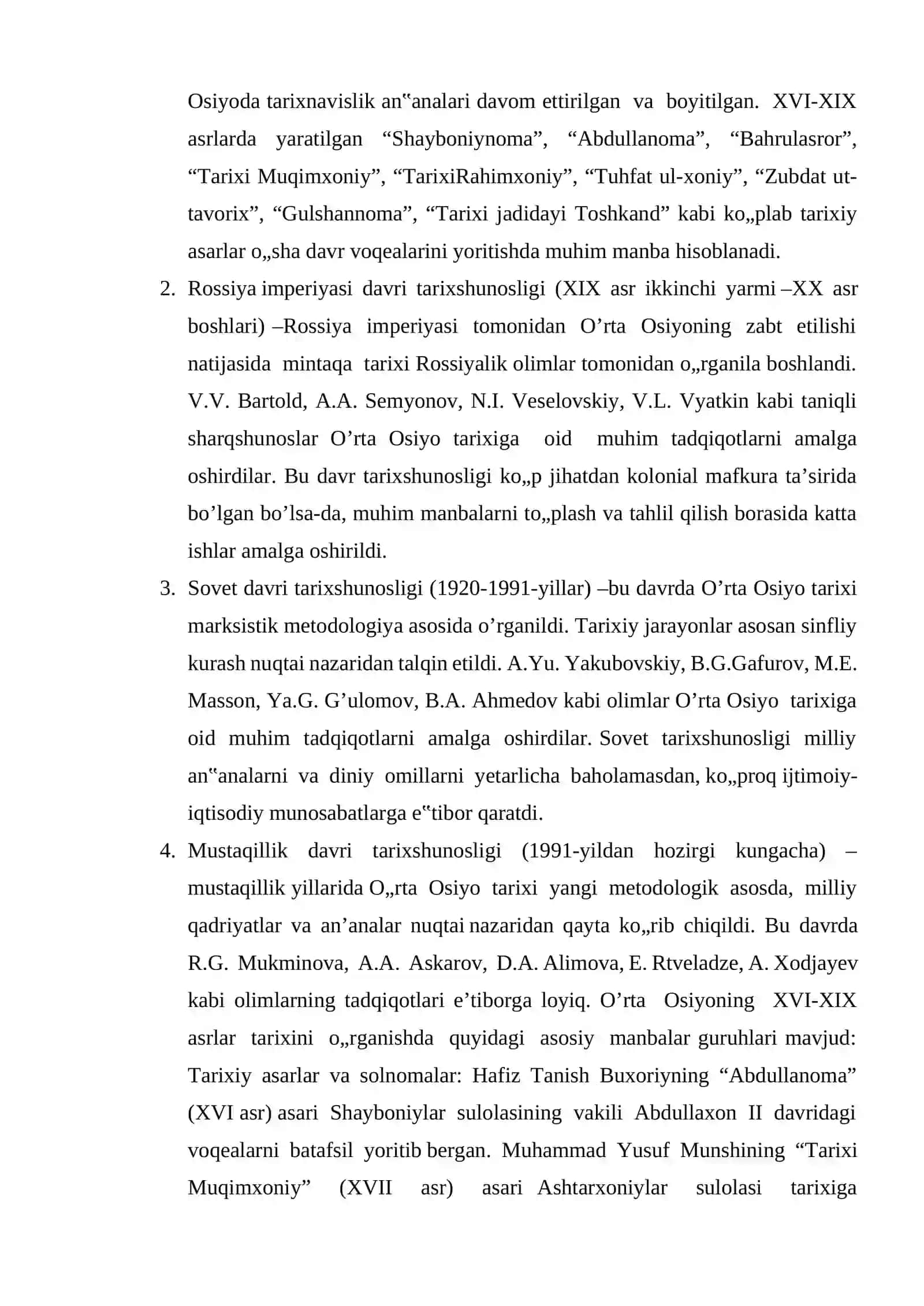 XVI-XIX ASRLARDA TARIXSHUNOSLIK 2