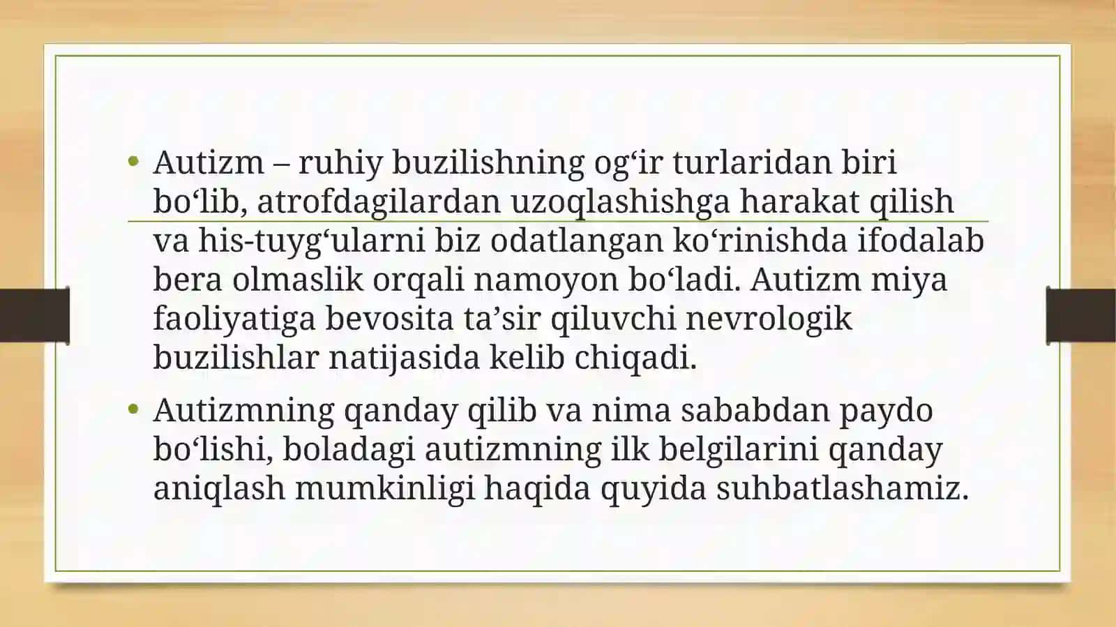 Bolalar autizmi 2