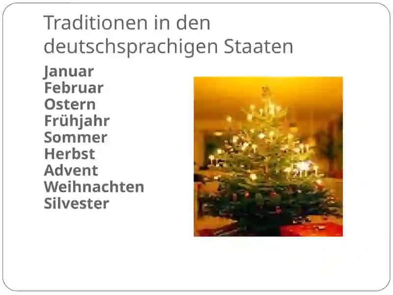 Traditionen in den deutschsprachigen Staaten 2