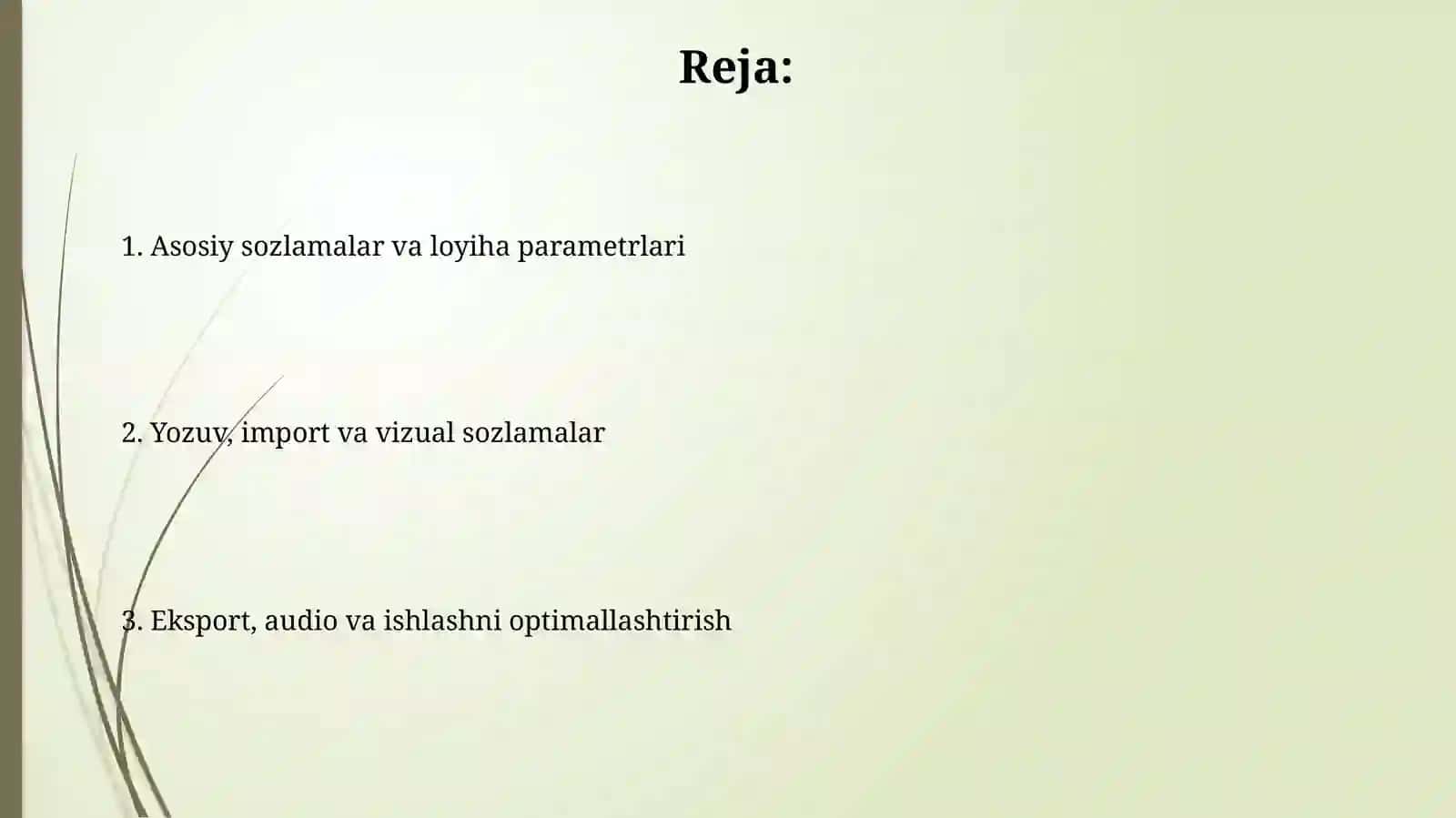 Camtasia Studiodasturini sozlash 2