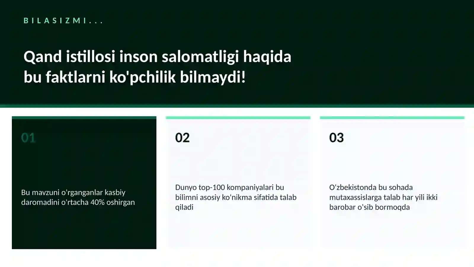 Qand istillosi inson salomatligi 2