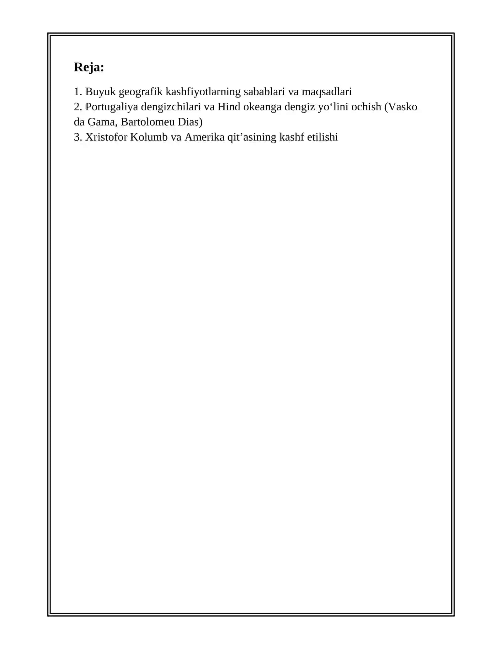BUYUK GEOGRAFIK KASHFIYOTLAR 2