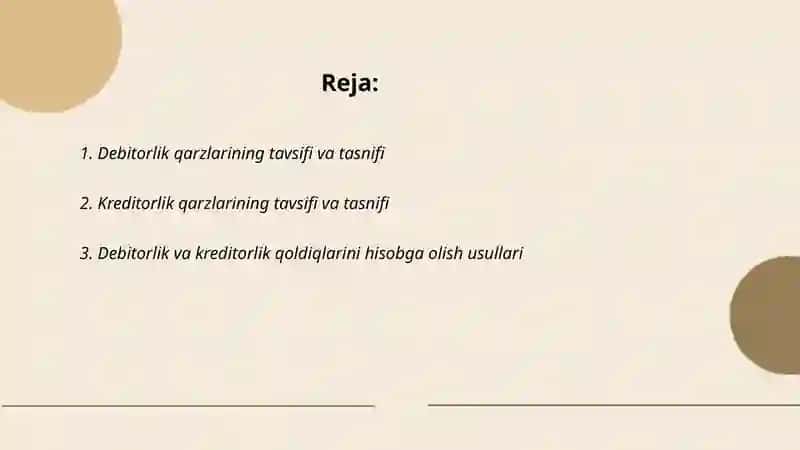 Debitorlik va kreditorlik qarzlari tahlili 2