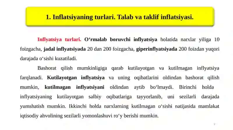 Inflatsiya turlari 2