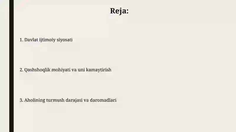 Turmush darajasi va daromadlari 2