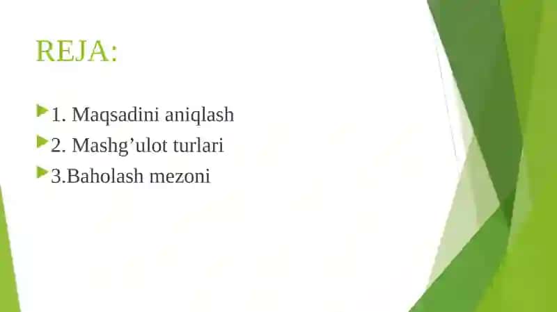 Sinfdantashqarimashg’ulotlarni rejalaştirish 2