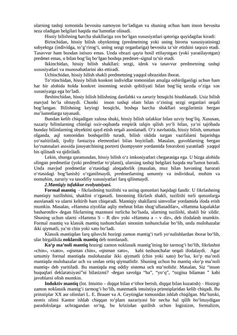 Mantiq Tafakkur shakllari: tushuncha, hukm, mulohaza 2