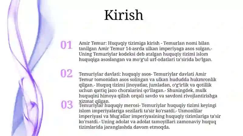 Amir Temur Va Temuriylar Davlati Huquqi 2