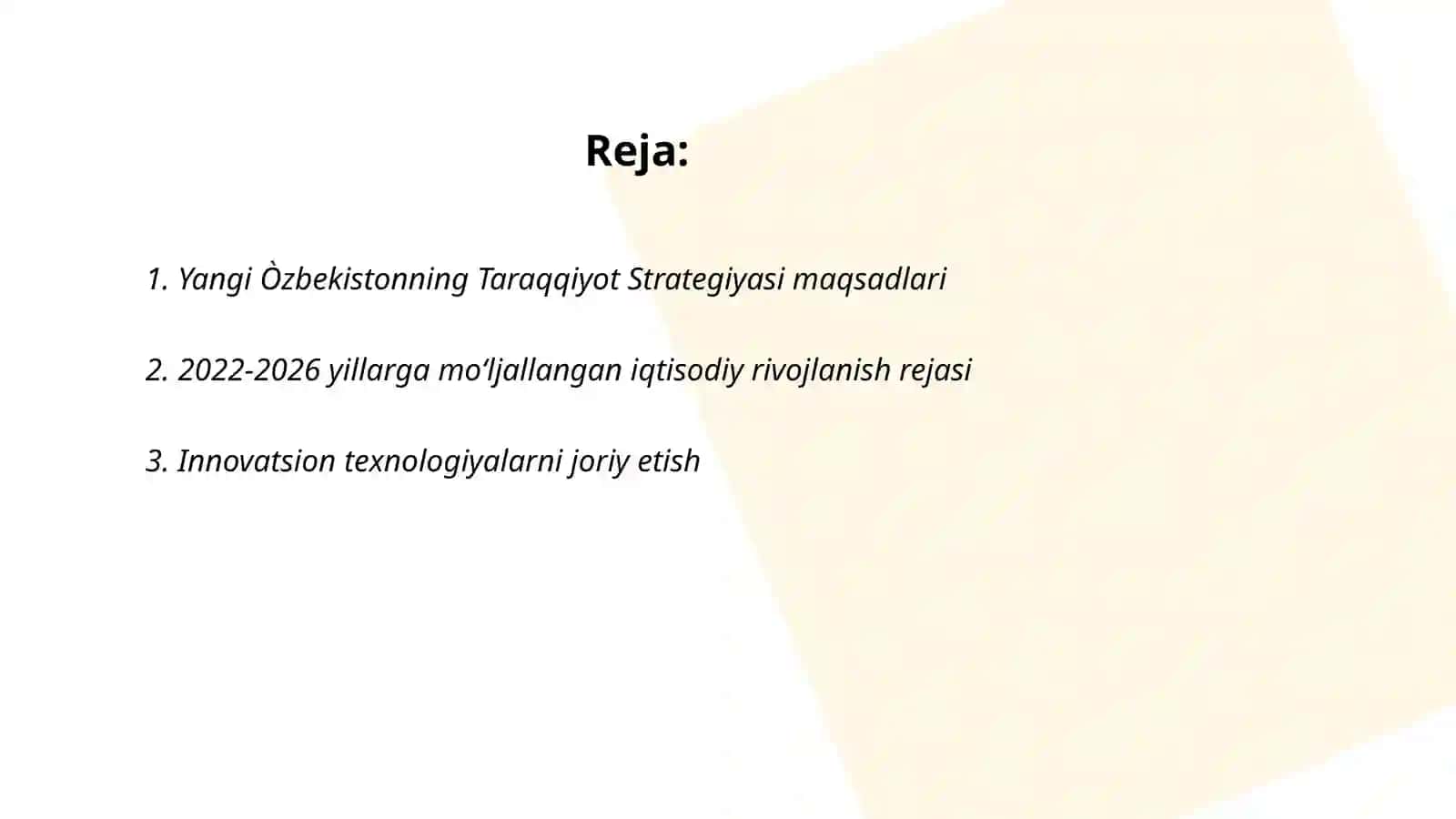 Yangi Òzbekistonning Taraqqiyot Strategiyasi 2