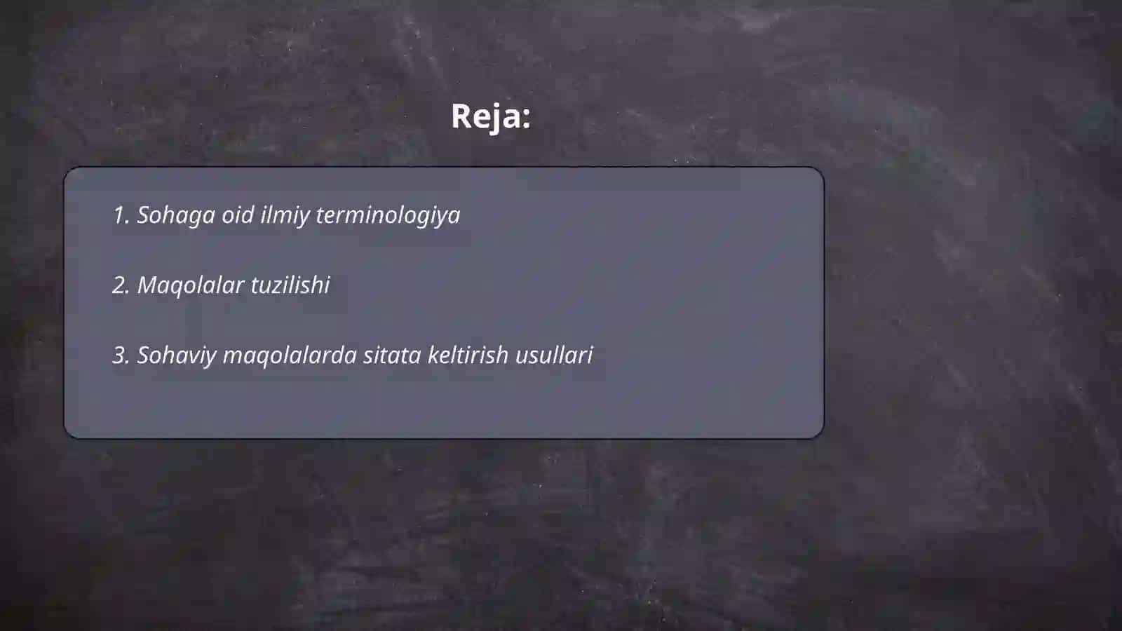 Sohaga oid ilmiy terminologiya 2