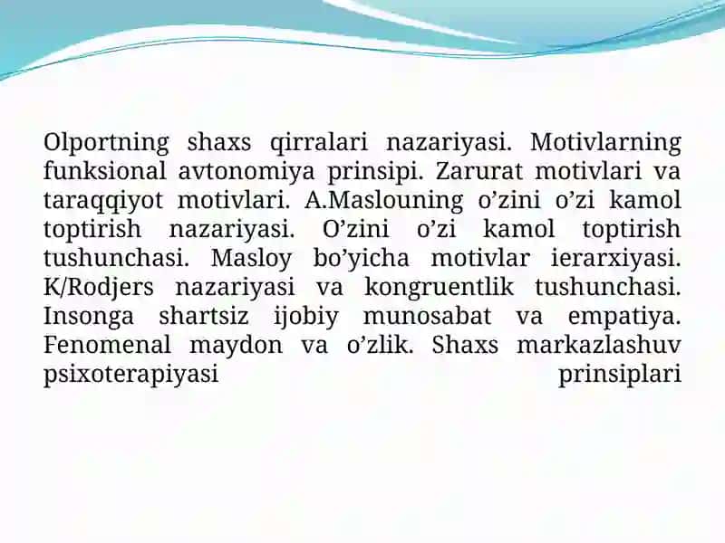 Gumanistik psixologiyada shaxs 2