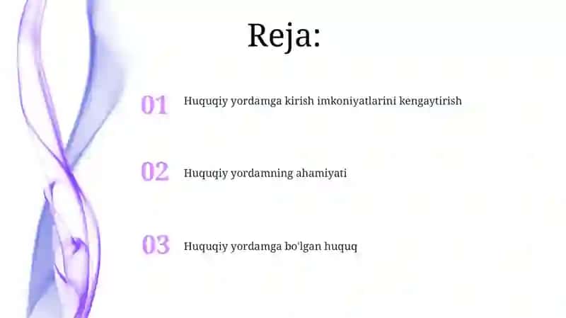 Malakali yuridik yordam olish huquqi 2