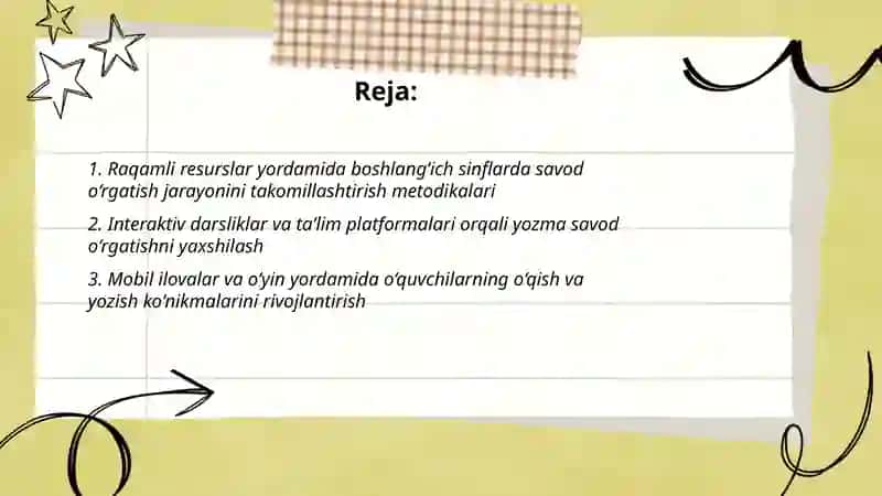 Raqamli ta’lim resurslari asosida savod o‘rgatish jarayonini takomillashtirish 2